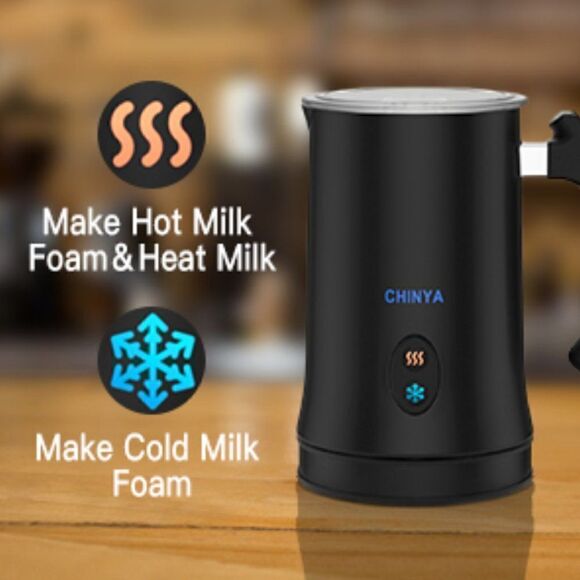NEW BlackโChinya Milk Frother Automatic Frothe Hot & Cold Functions IcedโCoffee - Picture 10 of 16